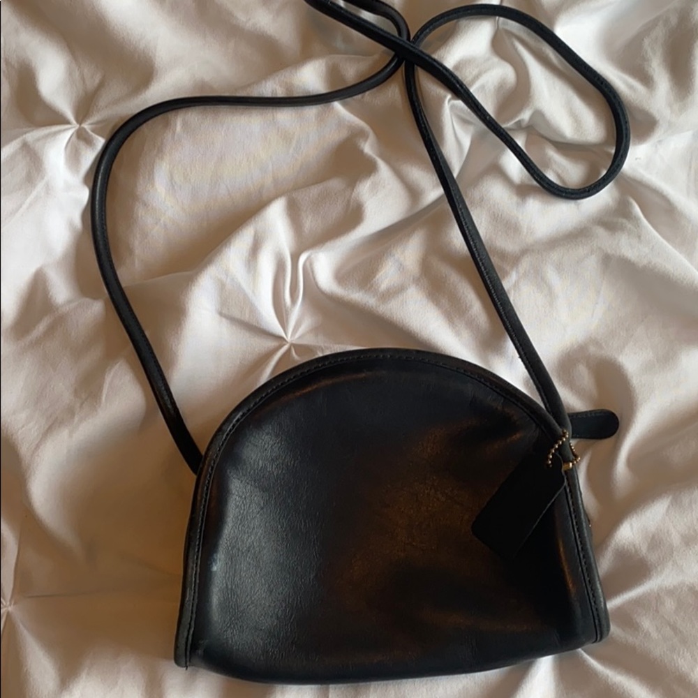 Vintage blue coach crossbody leather
